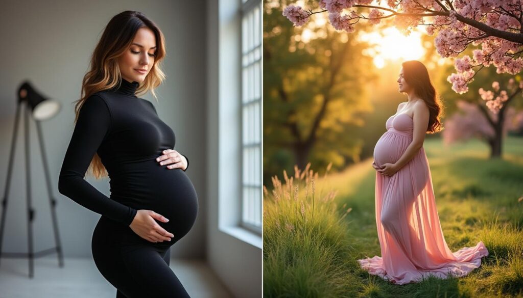 découvrez les avantages du studio et des séances en extérieur pour vos photos de grossesse et choisissez le cadre idéal pour immortaliser ce moment unique.