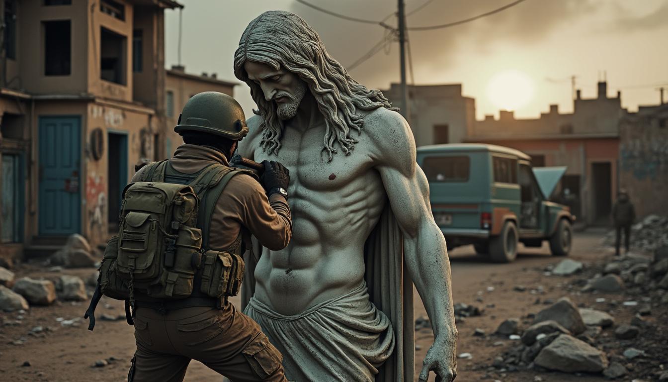 découvrez les détails du conflit au moyen-orient avec la confirmation par tsahal de l'identité du soldat vu frappant une statue de jésus, une scène qui suscite de vives réactions.