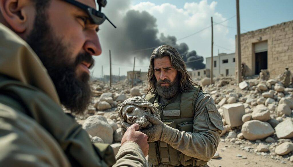 découvrez les détails du conflit au moyen-orient et la confirmation par tsahal de l'identité du soldat filmé en train de frapper une statue de jésus, suscitant une controverse majeure.