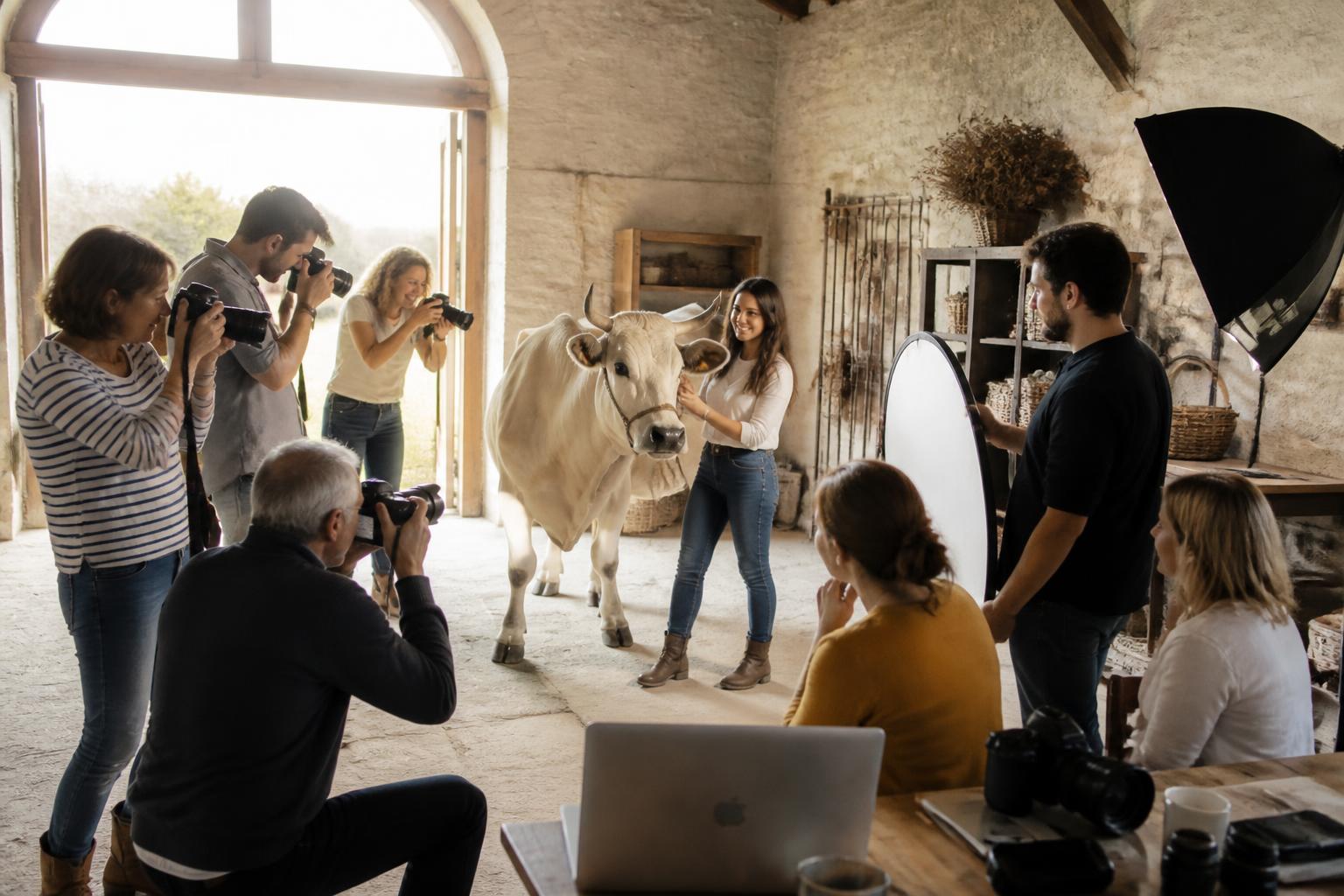à lectoure, 7 groupes mettent en lumière leurs talents à travers des ateliers photo, de la vache mirandaise à france travail, dévoilant créativité et diversité locale.
