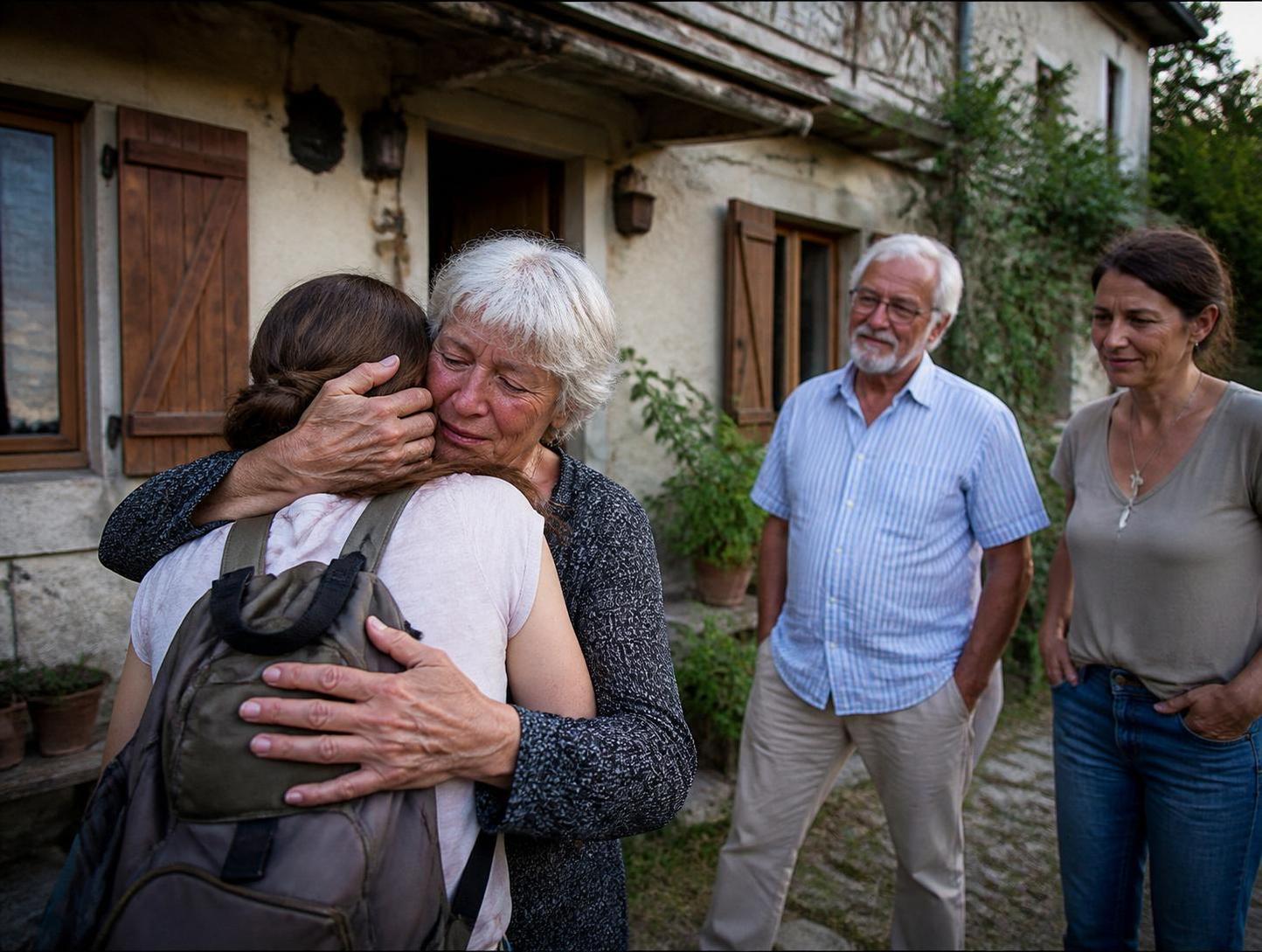 découvrez l'émotion capturée pendant près de 30 ans à travers les photos des adieux poignants de ses parents devant leur maison.