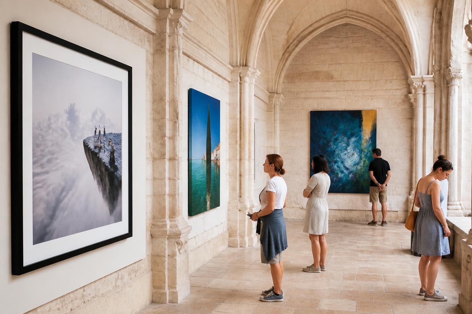 découvrez cet été au musée d’art moderne de l’abbaye une exposition unique mêlant photographie et peinture, pour un voyage visuel captivant en images.