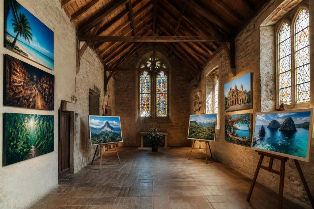 découvrez les « photographies de voyage » de régis david exposées à la chapelle de saint-léonard, une invitation à l'évasion artistique à travers des clichés captivants.